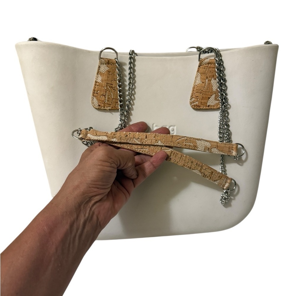 Obag white off Tote with Chain Straps - Picture 7 of 12
